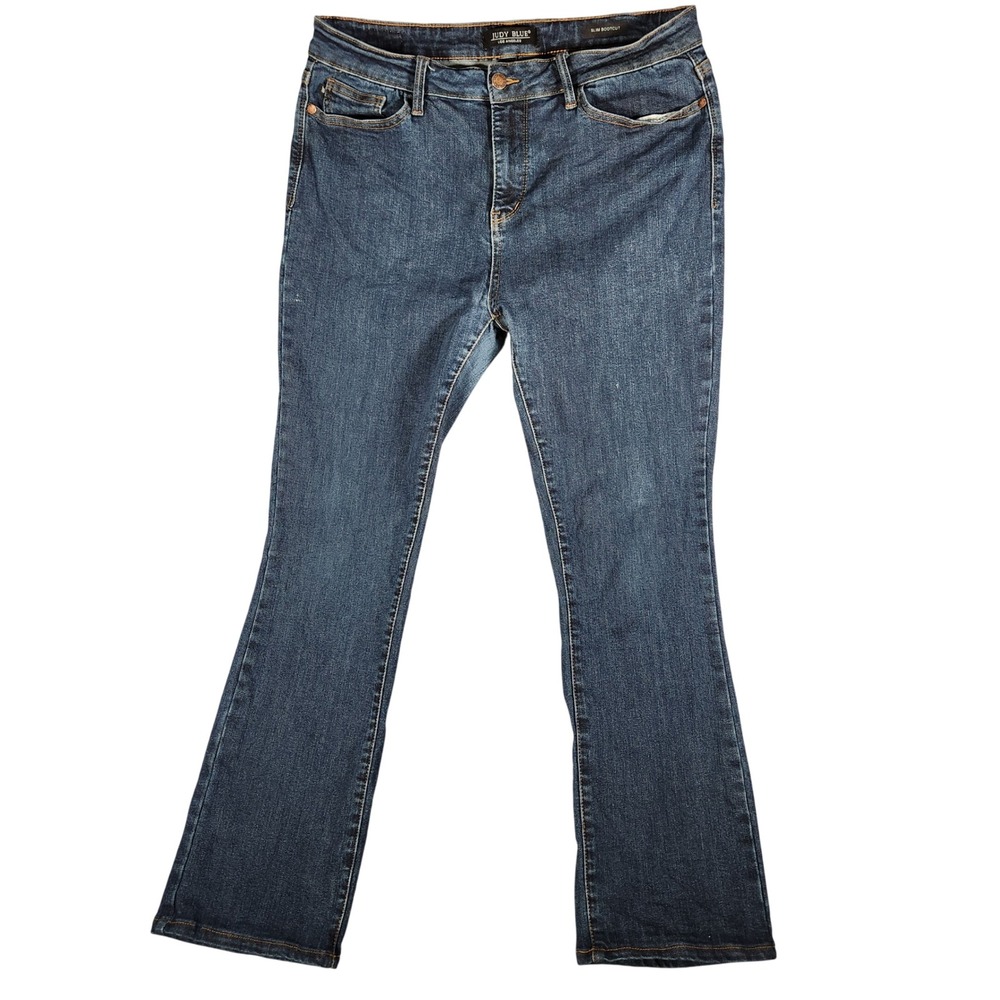 Judy Blue Slim Bootcut Jeans Women 15/32 Blue Excellent Stretch JB88359 - Picture 1 of 14